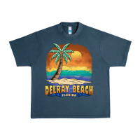Midnight Navy delray beach florida  vintage distressed souvenir long sleeve t shirt Urban Heavy Tee - linhVisuals