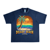 Navy delray beach florida  vintage distressed souvenir long sleeve t shirt Urban Heavy Tee - linhVisuals