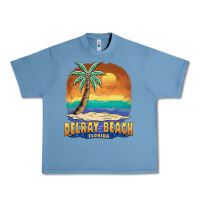 Pebble Blue delray beach florida  vintage distressed souvenir long sleeve t shirt Urban Heavy Tee - linhVisuals