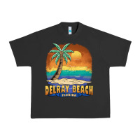 Pigment Black delray beach florida  vintage distressed souvenir long sleeve t shirt Urban Heavy Tee - linhVisuals