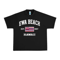 Black ewa beach hawaii hi vintage state athletic style t shirt Urban Heavy Tee - linhVisuals