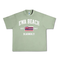 Oil Green ewa beach hawaii hi vintage state athletic style t shirt Urban Heavy Tee - linhVisuals