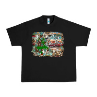 Black merry Christmas tree western Urban Heavy Tee - CowhideDigitalArt