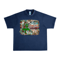 Navy merry Christmas tree western Urban Heavy Tee - CowhideDigitalArt