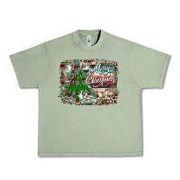 Oil Green merry Christmas tree western Urban Heavy Tee - CowhideDigitalArt