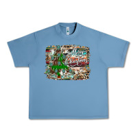 Pebble Blue merry Christmas tree western Urban Heavy Tee - CowhideDigitalArt