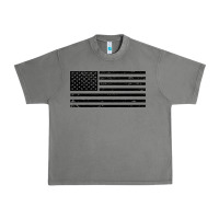Tornado black american flag distressed effect minimalist premium Urban Heavy Tee - linhVisuals