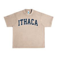 French Oak ithaca new york ny vintage sports design navy design t shirt Urban Heavy Tee - linhVisuals