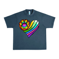 Midnight Navy Pride Heart Urban Heavy Tee - Jasminsmagicworld