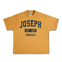 Joseph Oregon Or Vintage Sports Established Navy Design T Shirt Urban Heavy Tee | Teevron