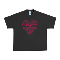 Pigment Black cute love heart kindergarten teacher valentines day womens Urban Heavy Tee - linhVisuals