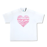 White cute love heart kindergarten teacher valentines day womens Urban Heavy Tee - linhVisuals