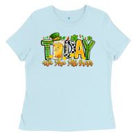 Baby Blue today we are all irish Ladies Tee - CowhideDigitalArt