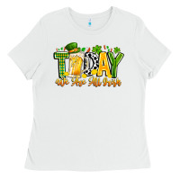 White today we are all irish Ladies Tee - CowhideDigitalArt
