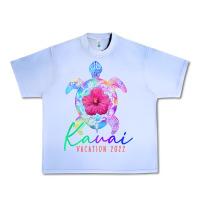 Grape Ice kauai hawaii vacation 2022 sea turtle flower tropical t shirt Urban Heavy Tee - linhVisuals