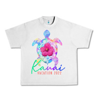Lunar Rock kauai hawaii vacation 2022 sea turtle flower tropical t shirt Urban Heavy Tee - linhVisuals