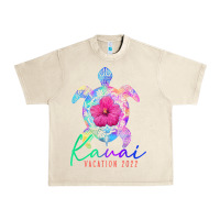 Sandshell kauai hawaii vacation 2022 sea turtle flower tropical t shirt Urban Heavy Tee - linhVisuals