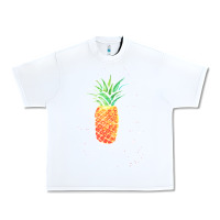 White Pineapple Onesie Urban Heavy Tee - linhVisuals