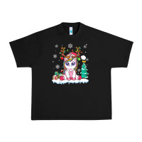 Black cute unicorn christmas shirt kid girls women deer santa xmas 1 Urban Heavy Tee - linhVisuals