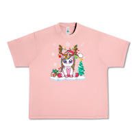 Salmon cute unicorn christmas shirt kid girls women deer santa xmas 1 Urban Heavy Tee - linhVisuals