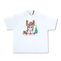 White cute unicorn christmas shirt kid girls women deer santa xmas 1 Urban Heavy Tee - linhVisuals