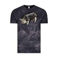 Cloud Black poland china pig Vintage Tee - LillyAllenDesigns
