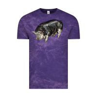 Cloud Purple poland china pig Vintage Tee - LillyAllenDesigns