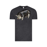 Vintage Black poland china pig Vintage Tee - LillyAllenDesigns