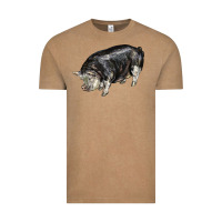 Vintage Coffee poland china pig Vintage Tee - LillyAllenDesigns