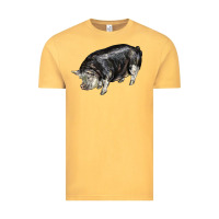 Vintage Mustard poland china pig Vintage Tee - LillyAllenDesigns