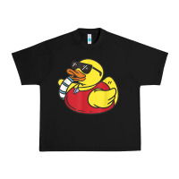 Black lifeguard rubber duck t shirt Urban Heavy Tee - linhVisuals