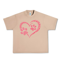 Burro funny valentine day gift t  shirt paw print heart dog cat owner lover Urban Heavy Tee - linhVisuals