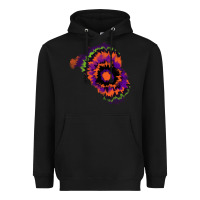 Black tie dye patch Heavyweight Hoodie - RanaPortraitStore