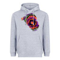 Heather Grey tie dye patch Heavyweight Hoodie - RanaPortraitStore