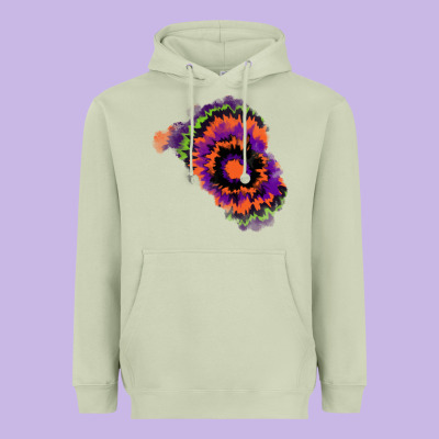 Tie Dye Patch Heavyweight Hoodie Designed By Ranaportraitstore