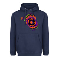 Navy tie dye patch Heavyweight Hoodie - RanaPortraitStore