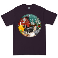 Plum Christmas On The Farm Premium Tee - FaDigitalArtStudio