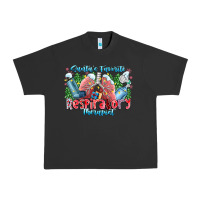 Pigment Black santa's favorite respiratory therapist Urban Heavy Tee - CowhideDigitalArt