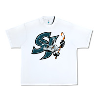 White the barracuda san jose Urban Heavy Tee - linhVisuals