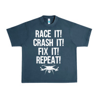 Midnight Navy funny drone racing design men women drone pilot rc racers Urban Heavy Tee - linhVisuals