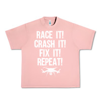 Salmon funny drone racing design men women drone pilot rc racers Urban Heavy Tee - linhVisuals