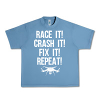 Pebble Blue funny drone racing design men women drone pilot rc racers Urban Heavy Tee - linhVisuals