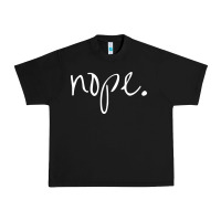 Black funny nope Urban Heavy Tee - linhVisuals