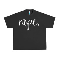 Pigment Black funny nope Urban Heavy Tee - linhVisuals