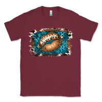Burgundy Football Lips Classic Tee - Jasminsmagicworld