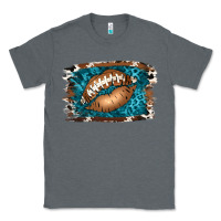 Charcoal Heather Football Lips Classic Tee - Jasminsmagicworld