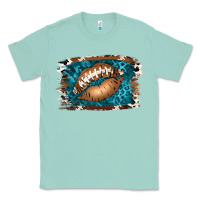 Seafoam Football Lips Classic Tee - Jasminsmagicworld