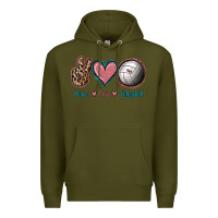 Army Green Peace Love Volleyball Premium Hoodie - Jasminsmagicworld