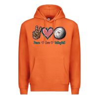 Carrot Peace Love Volleyball Premium Hoodie - Jasminsmagicworld