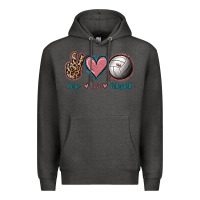 Charcoal Heather Peace Love Volleyball Premium Hoodie - Jasminsmagicworld